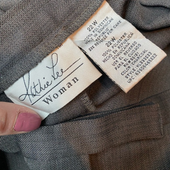 VTG Kathie Lee Collection Gray Wide Leg High Rise Pants Size 22W - Picture 5 of 5